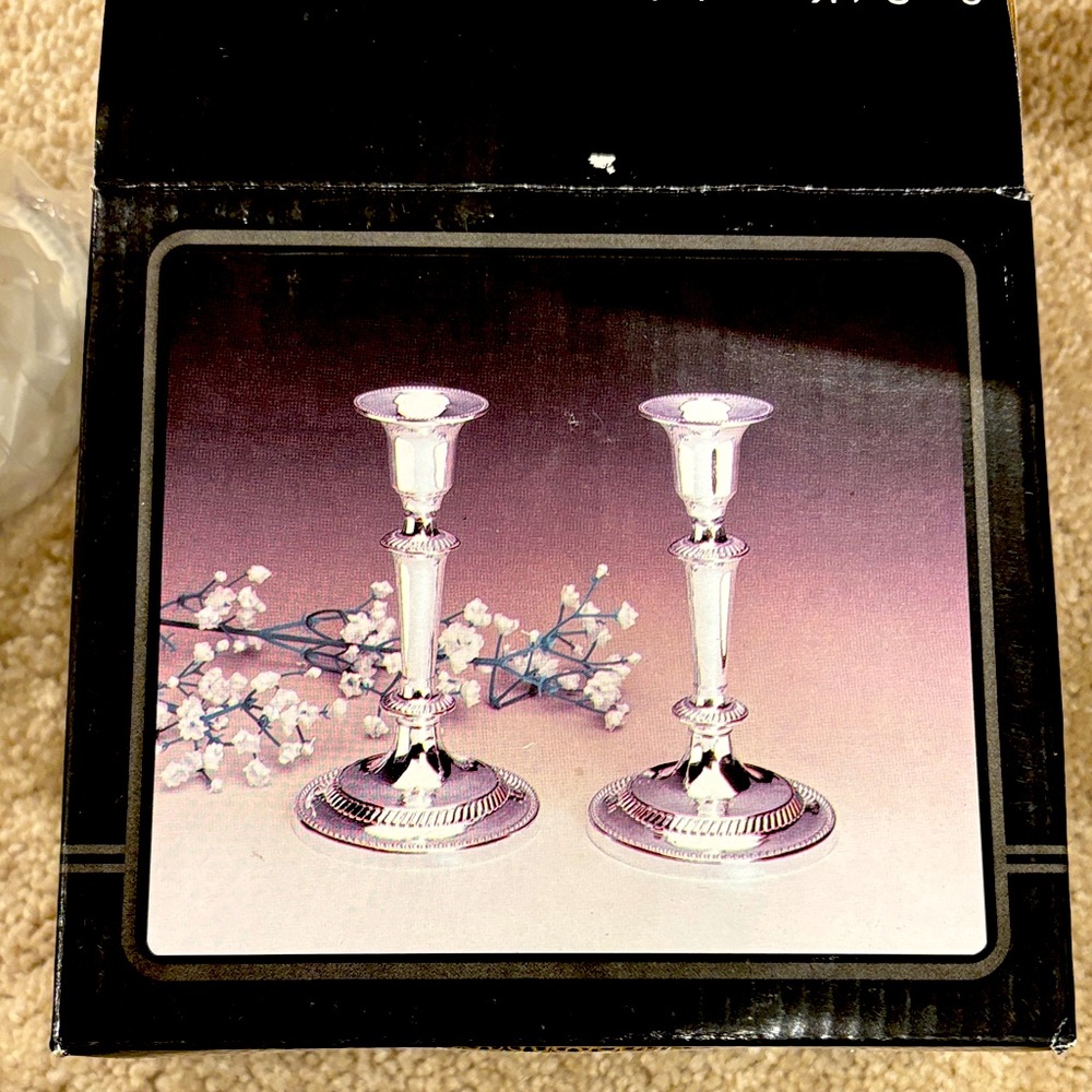 Elegant Silver Candlestick Holders